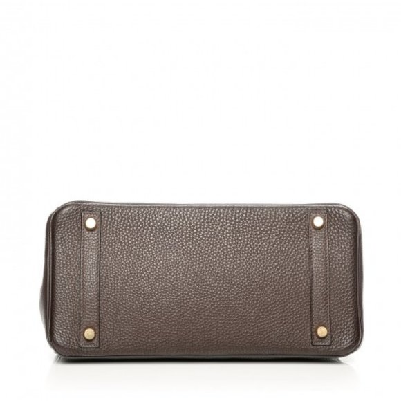 Hermes Birkin 30 cm Chocolat Togo Leather Handbag - Picture 4 of 10